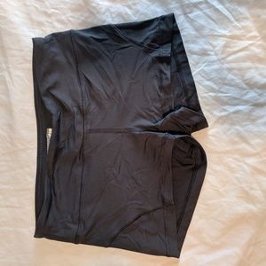 Grey spandex yoga shorts